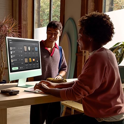 Apple 2024 iMac All-in-One Desktop Computer with M4 chip with 10-core CPU and 10-core GPU: Built for Apple Intelligence, 24-inch Retina Display, 16GB Unified Memory, 256GB SSD Storage; Silver